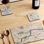 'Where We Began' Location Map Wooden Coaster Set, thumbnail 2 of 5