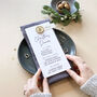 Modern Christmas Menu With Place Card, thumbnail 1 of 10