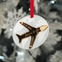 Destination Wedding World Map And Aeroplane Christmas Decoration, thumbnail 2 of 6