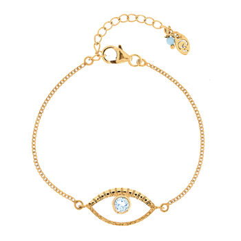 Eye Of Intuition Topaz Bracelet Silver Or Gold Plated, 6 of 10