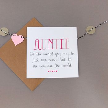 You're The World To Me Aunt Card, 4 of 7