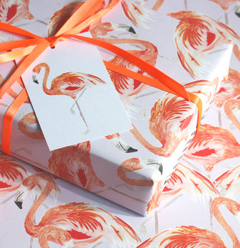 Flamingo Eco Recycled Wrapping Paper Pack, 6 of 7