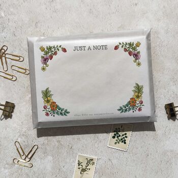 Folk Floral Watercolours Flat Note Card Gift Set, 3 of 7