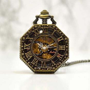 Personalised Pocket Watch With An Octagonal Design, 4 of 6