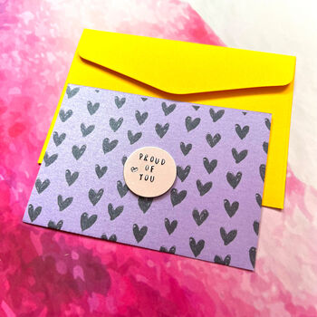 Hand Stamped Be Mine Pocket Love Token Gift Keepsake, 3 of 3