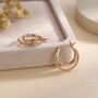 Sterling Silver Triple Hoop Effect Earrings, thumbnail 2 of 11