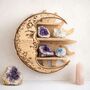 Sun And Moon Hand Carved Wooden Shelf, thumbnail 1 of 3