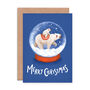 Polar Bear Snow Globe Christmas Card, thumbnail 2 of 2