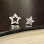 Thank You Teacher Mismatched Sterling Silver Star Earrings Gift, thumbnail 3 of 12