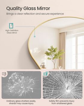 Over Door Hanging Mirror Wall Mount Mirror, 3 of 7