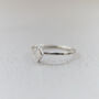 Sterling Silver Mini Diamond Charm Ring, thumbnail 1 of 5
