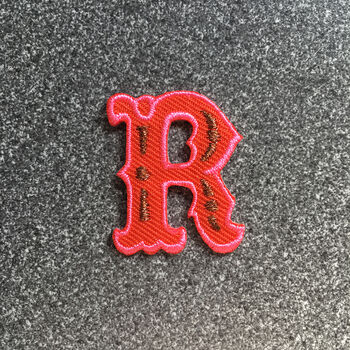 Letter R Alphabet Iron On Patch, 2 of 4
