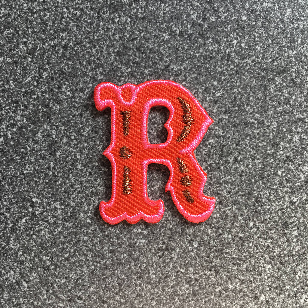 Letter R Alphabet Iron On Patch, 1 of 4