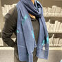 Personalised Message Navy Dragon Fly Scarf, thumbnail 6 of 6