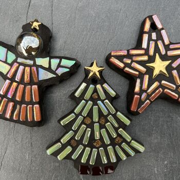 Make Your Own Set Of Three Hanging Christmas Mosaics, 7 of 10