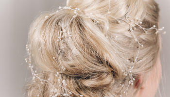Silver And Freshwater Pearl Veil Style Hair Vine Elise, 10 of 12