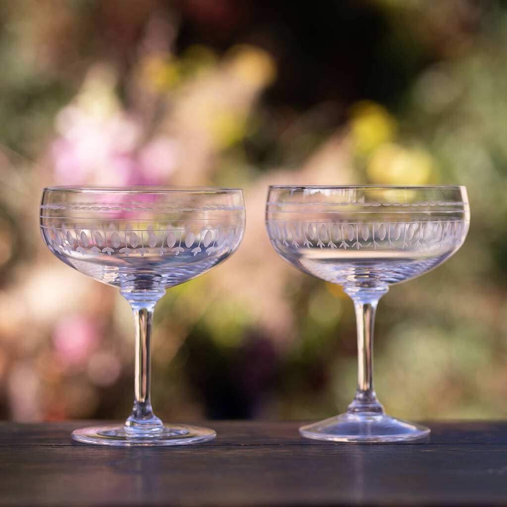 Set Of Four Oval Design Cocktail Glasses, 1 of 2