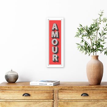 Framed Amour French Love Sign, 2 of 12