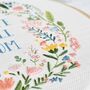 Full Bloom Floral Embroidery Hoop Kit, thumbnail 3 of 5