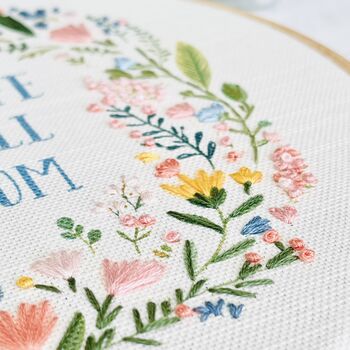 Full Bloom Floral Embroidery Hoop Kit, 3 of 5