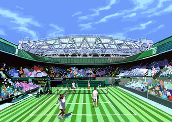 Wimbledon Tennis Illustration Art Print, 3 of 3