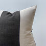 Block Cushion Cover Black And Beige, thumbnail 4 of 5
