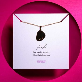 Fuck 18k Gold Plated Friendship Necklace, 3 of 11