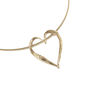 Solid 9ct Gold Textured Open Heart Necklet, thumbnail 5 of 6