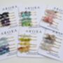 Crystal Gemstone Hairslides Set Of Five Choice Of Crystals, thumbnail 1 of 7