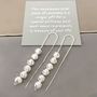 60th Birthday Sparkly Beads Threader Earrings, thumbnail 1 of 3
