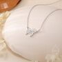 Tiny Highland Cow Pendant Necklace In Sterling Silver, thumbnail 3 of 12