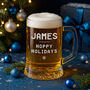 Personalised Christmas Pint Glass Tankard For Him, thumbnail 1 of 6