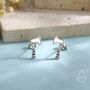 Sterling Silver Viking Axe Stud Earrings, thumbnail 3 of 11