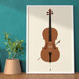 Cello Print | Cellist Instrument Poster, thumbnail 6 of 8