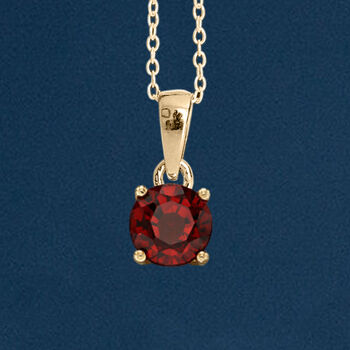 Solid 9ct Yellow Gold January Garnet Birthstone Necklace, 2 of 12