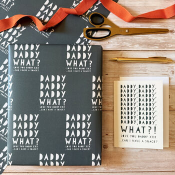 Funny Daddy Snack, Father's Day Wrapping Paper, 3 of 5