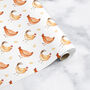 Chicken Wrapping Paper Roll Or Folded, thumbnail 1 of 3