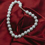 Large Ivory White Round Pearl Choker Necklace For Women, thumbnail 2 of 8