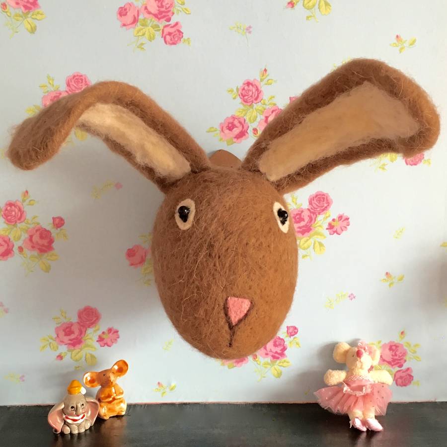 Giant Felt Rabbit Head By Pink Pineapple Home & Gifts