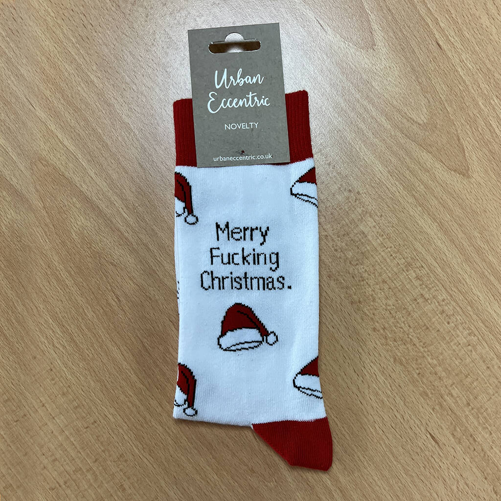 Unisex Merry Fucking Christmas Socks By Urban Eccentric unisex-merry-fucking-christmas-socks-by-urban-eccentric