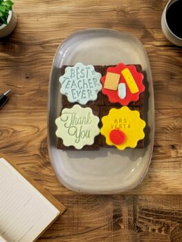 Thank You Teacher Belgian Chocolate Brownie Gift, 6 of 6