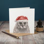 Christmas Peeping Owl Card, thumbnail 1 of 2