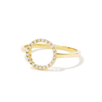 9ct Solid Gold Diamond Circle Ring, 4 of 4