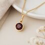 Personalised January Birthstone Necklace In Gold Plated Silver, thumbnail 3 of 11