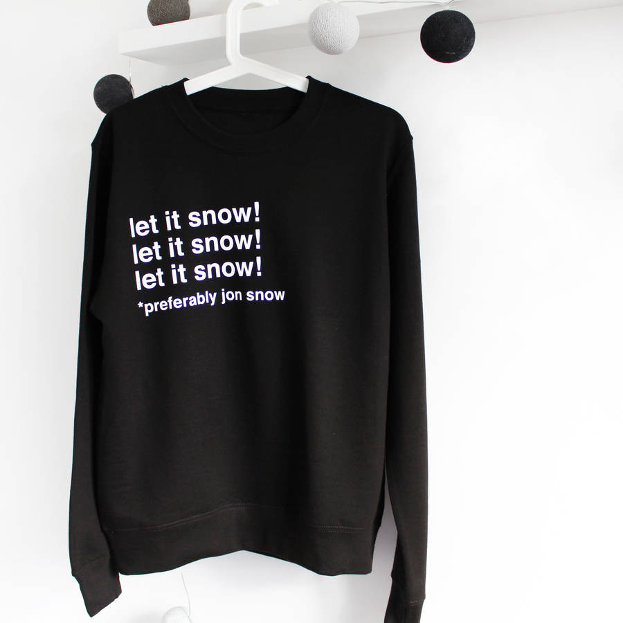Jon Snow Christmas Sweatshirt Jumper By Heather Alstead Design