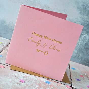 Personalised Gold Foiled New Home Card, 3 of 4