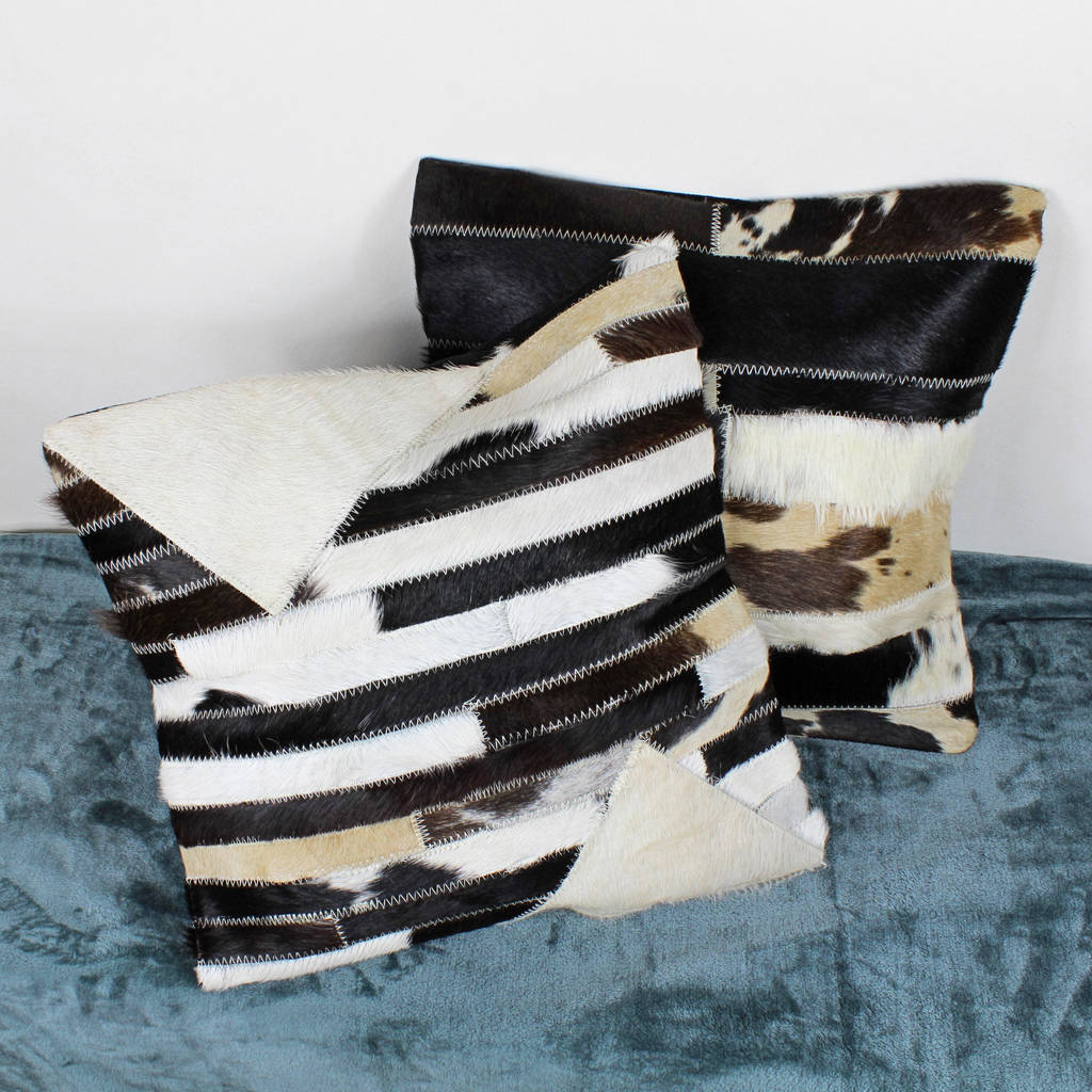 Cowhide Pattern Cushions Covers By G Decor By G Decor