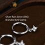 Sterling Silver Extra Tiny Hydrangea Flower Cz Huggie Hoop Earrings, thumbnail 6 of 12