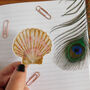 Scallop Shell Sticker, thumbnail 1 of 4