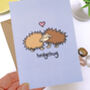 Hedgehog Just Because Card, thumbnail 1 of 2